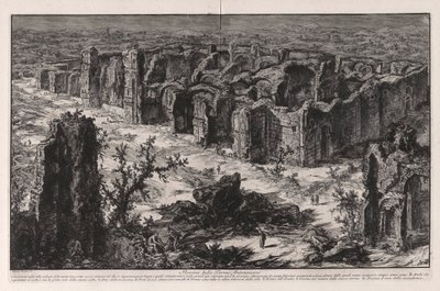 アントニン浴場の遺跡 (アントニン浴場の遺跡 [カラカラ浴場])、Vedute di Roma (ローマの眺め) より 作： Giovanni Battista Piranesi