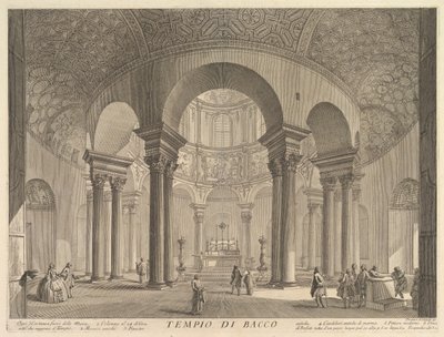 S.コンスタンザが誤ってバッカス神殿と呼んだSの墳墓の内部ビュー...、ca。 1756。 作： Giovanni Battista Piranesi
