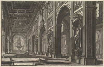 ラテラーノのS.ジョヴァンニ。インテリア、ca。 1768。 作： Giovanni Battista Piranesi