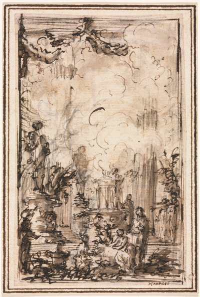 1750年以降の寺院での供物。 作： Giovanni Battista Piranesi