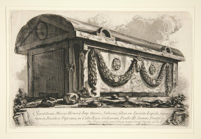 マリア・ホノリウス・インプの墓。 あなたの妻 作： Giovanni Battista Piranesi