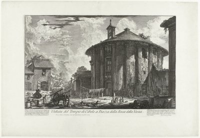 Tempel van Hercules Invictus te Rome (オブジェクトのタイトル) Piazza della Bocca della VeritàのCybele神殿の眺め（オブジェクトのタイトル） Gezichten op Rome (シリーズタイトル) Giambattista Piranesi の建築家 Ve(nez)iano (s) によって描かれ彫刻されたローマの景色 作： Giovanni Battista Piranesi