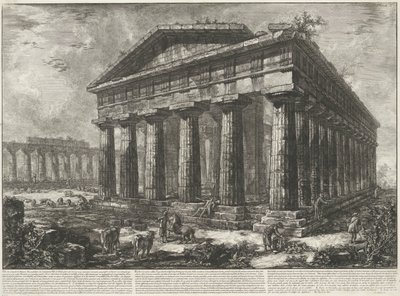 パエストゥムのネプチューン神殿 Vue du Temple de Neptune, Dieu tutélaire de l
