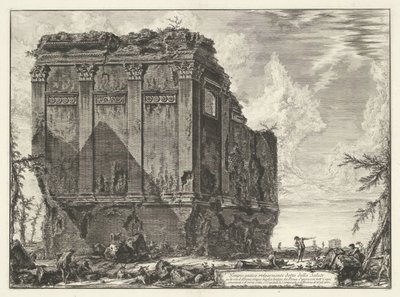Tempel van Salus bij ローマ ローマから 5 マイル離れたアルバーノ通りにある、一般に della Salute として知られる古代寺院 (...) (オブジェクトのタイトル) Gezichten op Rome (シリーズタイトル) Giambattista Piranesi の建築家 Ve (ne 作： Giovanni Battista Piranesi