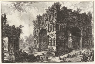 Janus の vergarm.te と呼ばれる寺院。 A. degli と呼ばれるアーチ 作： Giovanni Battista Piranesi