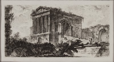 フルジーノとスポレートの間にあるクリタムヌスの神殿 作： Giovanni Battista Piranesi