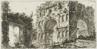 ヤヌス神殿、「凱旋門とその他のモニュメントのいくつかの眺め」のプレート 11 作： Giovanni Battista Piranesi