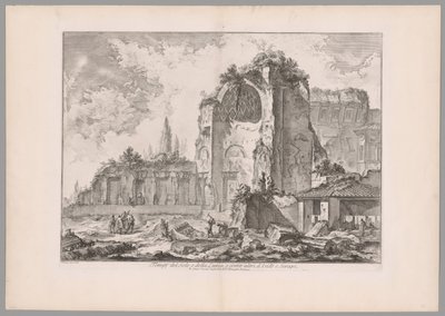 太陽と月の神殿、あるいはイシスとセラピスの神殿、ローマの眺望より 作： Giovanni Battista Piranesi