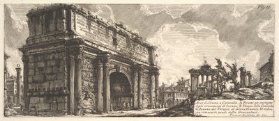 セプティミウス・セウェルス・アルコ・ディ・セヴェーロの凱旋門、カラカラ、カリフォルニア州。 1756年 作： Giovanni Battista Piranesi