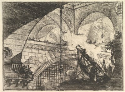 カルセリdinvenzione Imaginary Prisonsのca. 1749-50。 作： Giovanni Battista Piranesi