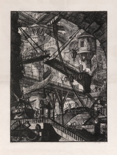 跳ね橋、Carceri d のプレート 7 作： Giovanni Battista Piranesi