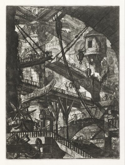 ドローブリッジ、Carcerid&39;InvenzioneシリーズのプレートVII 作： Giovanni Battista Piranesi