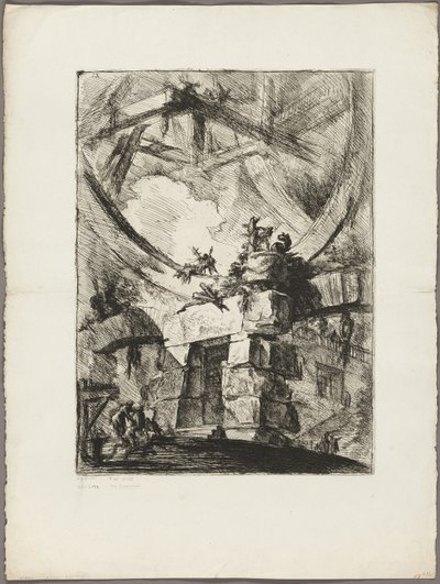 The Giant Wheel、Imaginary Prisons のプレート 9 作： Giovanni Battista Piranesi