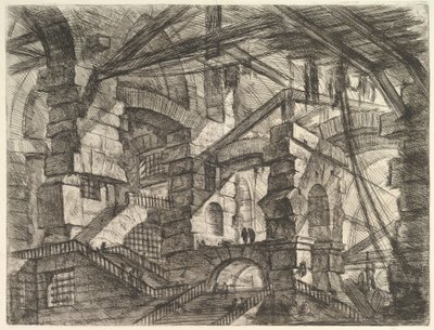 Carceri dinvenzione Imaginary Prisonsのゴシックアーチ。 1749-50。 作： Giovanni Battista Piranesi