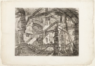 ゴシック様式のアーチ、Imaginary Prisons のプレート 14 作： Giovanni Battista Piranesi