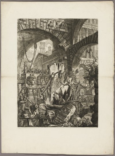 The Man on the Rack、Imaginary Prisons のプレート 2 作： Giovanni Battista Piranesi
