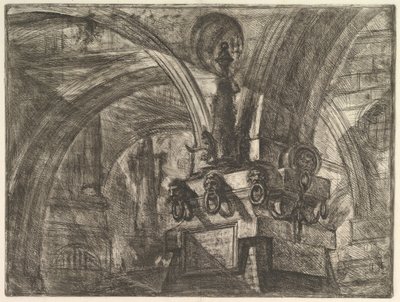 ランプのある桟橋、カルセリdinvenzione架空の刑務所、ca。 1749-50。 作： Giovanni Battista Piranesi
