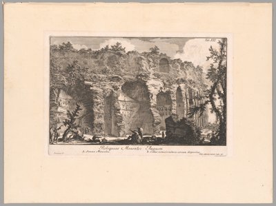 アウグストゥスの霊廟跡、『古代ローマのカンパス・マルティウス』より、プレートXXI 作： Giovanni Battista Piranesi