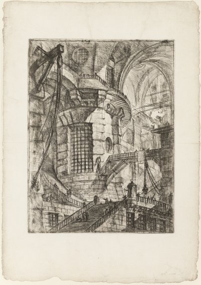 The Round Tower、Imaginary Prisons のプレート 3 作： Giovanni Battista Piranesi