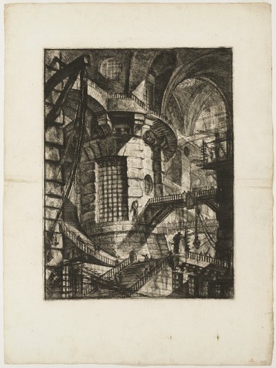 The Round Tower、Imaginary Prisons のプレート 3 作： Giovanni Battista Piranesi