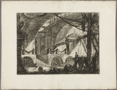The Sawhorse、Imaginary Prisons のプレート 12 作： Giovanni Battista Piranesi