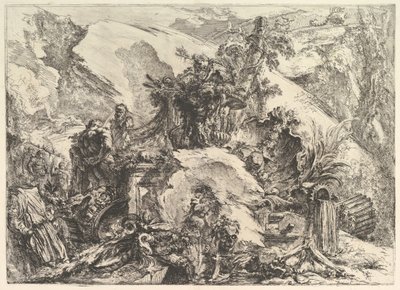 スケルトン、グロテスキグロテスク、ca。 1748年。 作： Giovanni Battista Piranesi