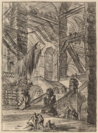 トロフィーのある階段 作： Giovanni Battista Piranesi