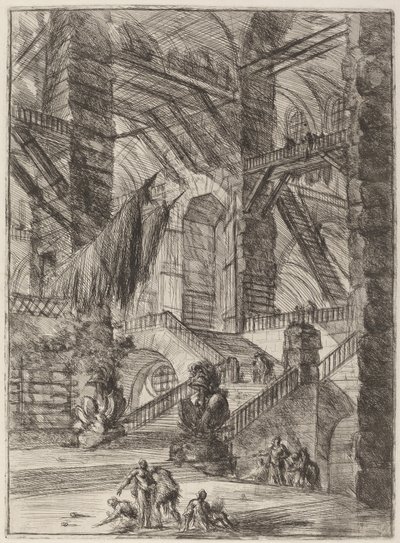 トロフィーのある階段 作： Giovanni Battista Piranesi