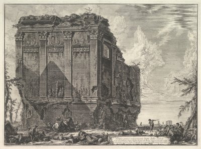一般的に呼ばれるアルバノの古代寺院への道にある、いわゆるサルスの寺院。 1763年。 作： Giovanni Battista Piranesi