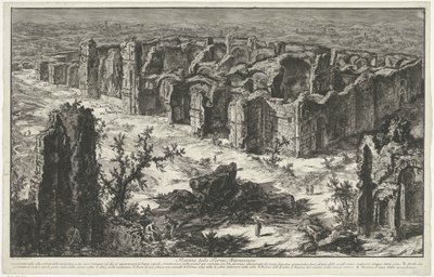 テルメン ヴァン カラカラ テ ローマ Antoninian Baths の遺跡 (オブジェクトのタイトル) Gezichten op Rome (シリーズタイトル) Giambattista Piranesi の建築家 Ve(nez)iano によって描かれ彫刻されたローマの景色 (シリーズ タイトル) 作： Giovanni Battista Piranesi