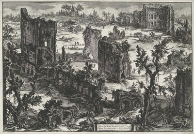 テルメン ヴァン トラヤヌス テ ローマ シジュウカラ浴場の眺め (...) (オブジェクトのタイトル) Gezichten op Rome (シリーズタイトル) Giambattista Piranesi の建築家 Ve(nez)iano によって描かれ彫刻されたローマの景色 (シリーズ タイトル) 作： Giovanni Battista Piranesi