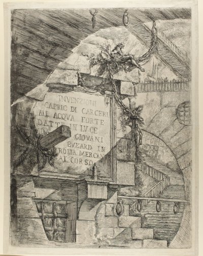 架空の刑務所のタイトルページ 作： Giovanni Battista Piranesi