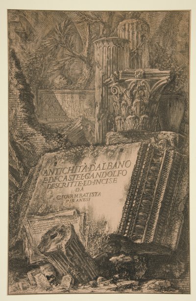 タイトル ページ: Antichit? d 作： Giovanni Battista Piranesi