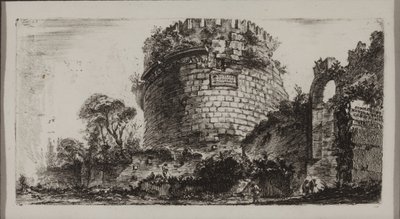 カポ・ディ・ボーヴェ（牛の頭）と呼ばれるカエシリア・メテッラの墓 作： Giovanni Battista Piranesi