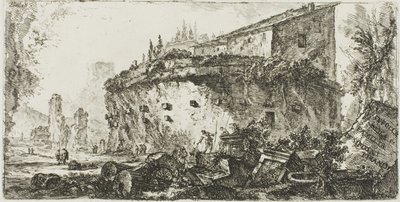 スキピオスの墓、「凱旋門と他のアーチのいくつかの眺め」のプレート 18 作： Giovanni Battista Piranesi
