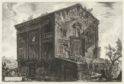 Tombe van Aspasia Annia Regilla te Rome カメネ神殿の眺め (オブジェクトのタイトル) Gezichten op Rome (シリーズタイトル) Giambattista Piranesi の建築家 Ve(nez)iano によって描かれ彫刻されたローマの景色 (シリーズ タイトル) 作： Giovanni Battista Piranesi