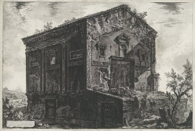 Tombe van Aspasia Annia Regilla te Rome カメネ神殿の眺め (オブジェクトのタイトル) Gezichten op Rome (シリーズタイトル) Giambattista Piranesi の建築家 Ve(nez)iano によって描かれ彫刻されたローマの景色 (シリーズ タイトル) 作： Giovanni Battista Piranesi