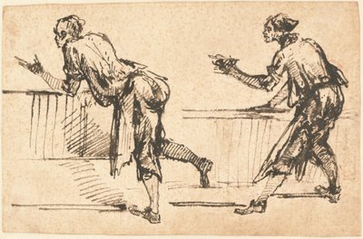 テーブルで 2 人の労働者 (直訳) 作： Giovanni Battista Piranesi