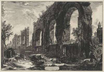 ネロ時代の水道橋の遺構（『ローマの景観』より） 作： 