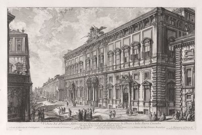 ブリーフと聖なる評議会の秘書のためのQuirinalに建てられたパラッツォの眺め、Vedute di Romaから 作： Giovanni Battista Piranesi