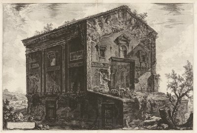 エゲリア渓谷の森に囲まれていたカメネ神殿の眺め 作： Giovanni Battista Piranesi