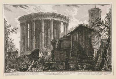 ヴェデューテ ディ ローマから見たチボリのシビュラ神殿の眺め 作： Giovanni Battista Piranesi