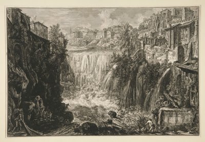 Vedute di Romaからチボリのグランドカスケードの眺め 作： Giovanni Battista Piranesi