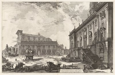 Vedute di Roma (ローマの眺め) からのカンピドリオ広場 (カンピドリオ広場の眺め) の眺め 作： Giovanni Battista Piranesi