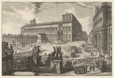 Vedute di Roma (ローマの景色) からのモンテ カヴァッロ広場の眺め (モンテ カヴァッロ広場の眺め 作： Giovanni Battista Piranesi