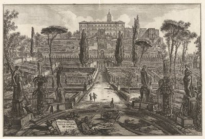 ティヴォリのヴィラ エステンセの眺め (ヴィラ d の眺め) 作： Giovanni Battista Piranesi