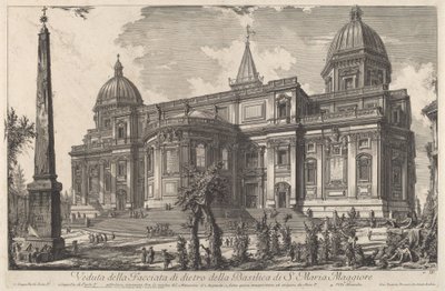 サン・マリア・マッジョーレ大聖堂の裏側のファサードの眺め 作： Giovanni Battista Piranesi