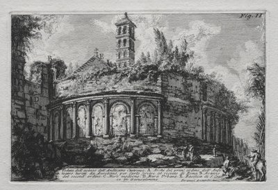 Castranse Amphitheatreの遺跡の眺め 作： Giovanni Battista Piranesi