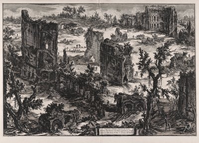 Vedute di Roma (Views of Rome) からのティトゥス浴場の眺め (ティトゥス浴場の眺め) 作： Giovanni Battista Piranesi