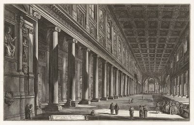 Vedute di Roma (ローマの景色) からのサンタ マリア マッジョーレ大聖堂の内部ビュー (サンタ マリア マッジョーレ大聖堂の内部ビュー) 作： Giovanni Battista Piranesi